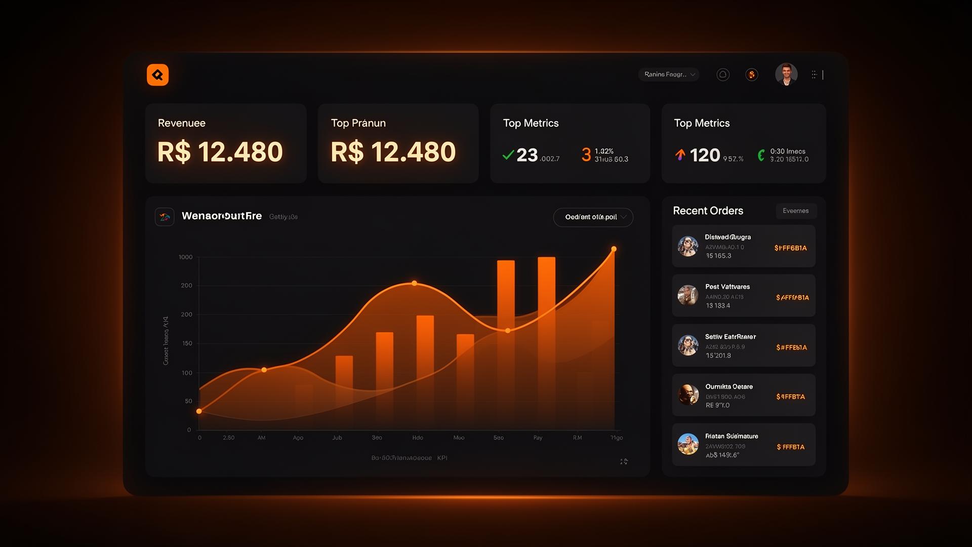 Painel do Cardixo mostrando pedidos em tempo real e vendas